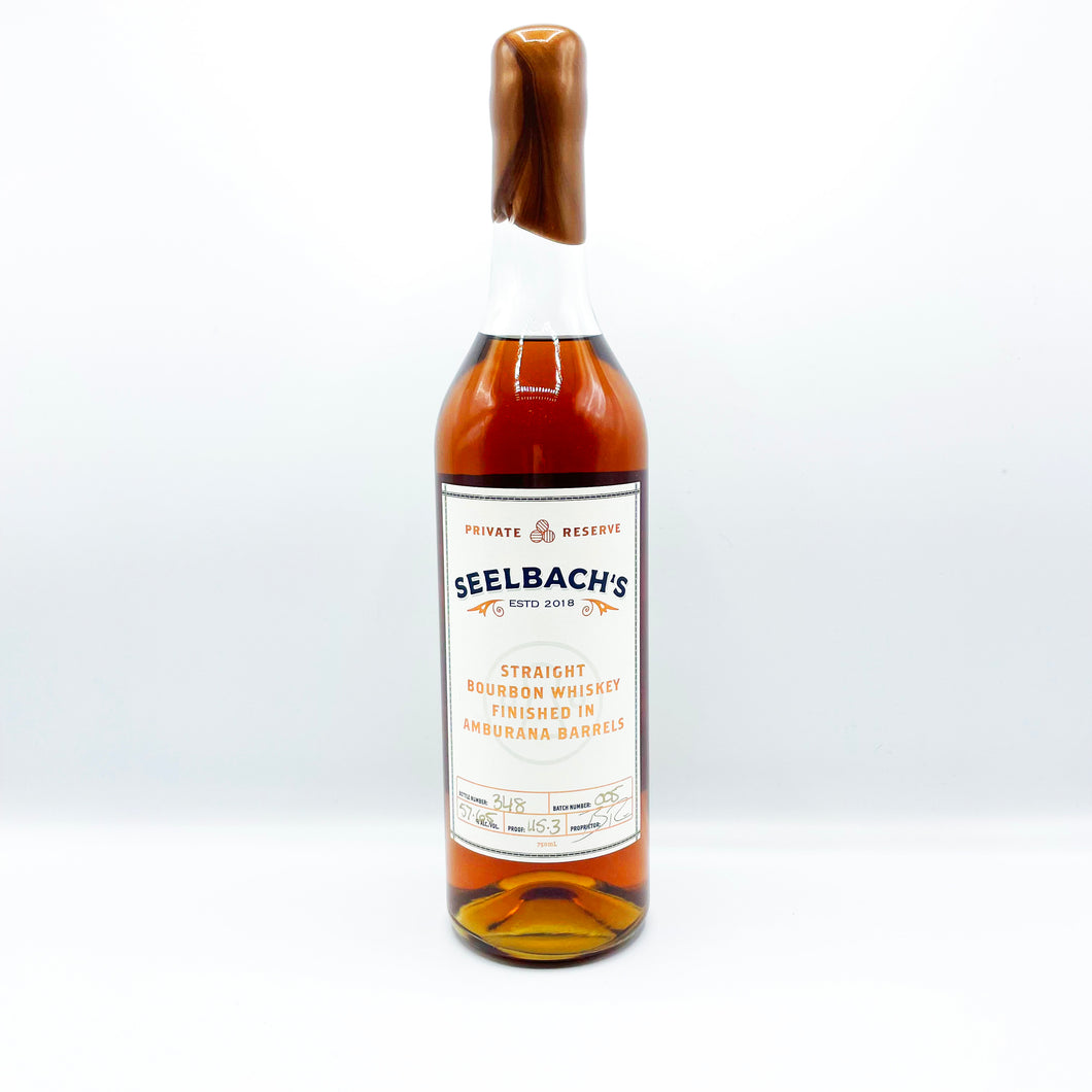 SEELBACH'S STRAIGHT BOURBON WHISKEY PRIVATE RESERVE AMBURANA BARRELS 750ML