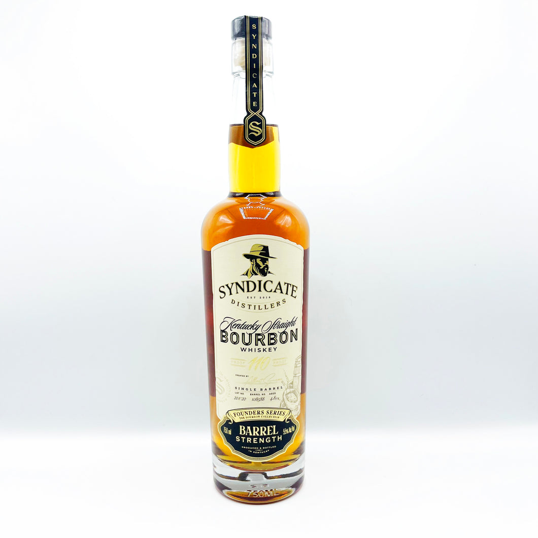 SYNDICATE DISTILLERS KENTUCKY STRAIGHT BOURBON WHISKEY BARREL STRENGTH 750ML