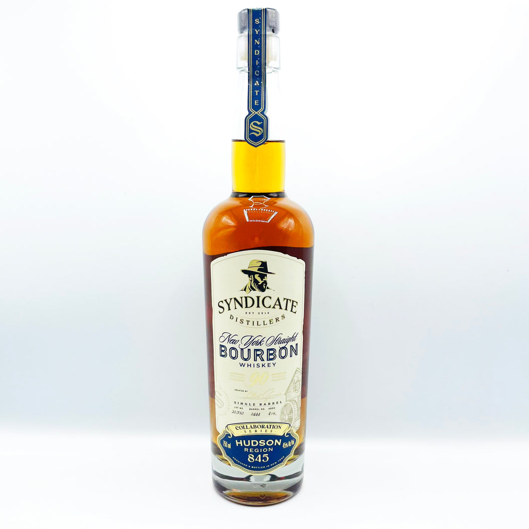 SYNDICATE DISTILLERS NEW YORK STATE STRAIGHT BOURBON WHISKEY HUDSON REGION 750ML