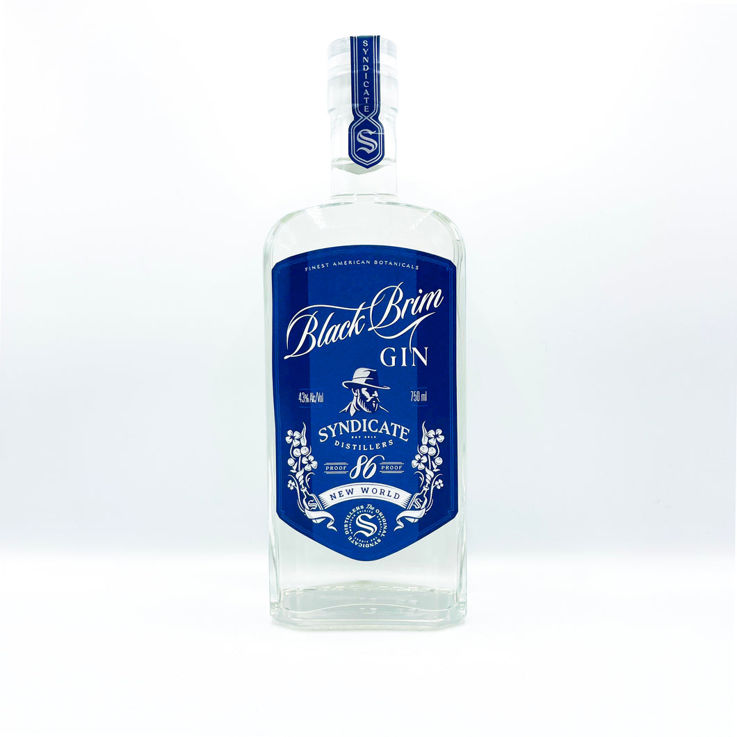 SYNDICATE DISTILLERS BLACK BRIM GIN 750ML