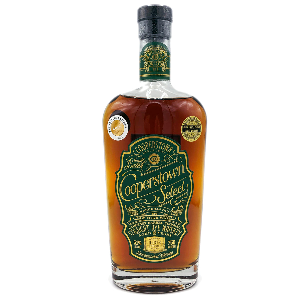 COOPERSTOWN SELECT STRAIGHT RYE WHISKEY 750ML