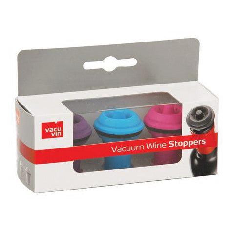 VACUVIN STOPPERS COLORS 3PK